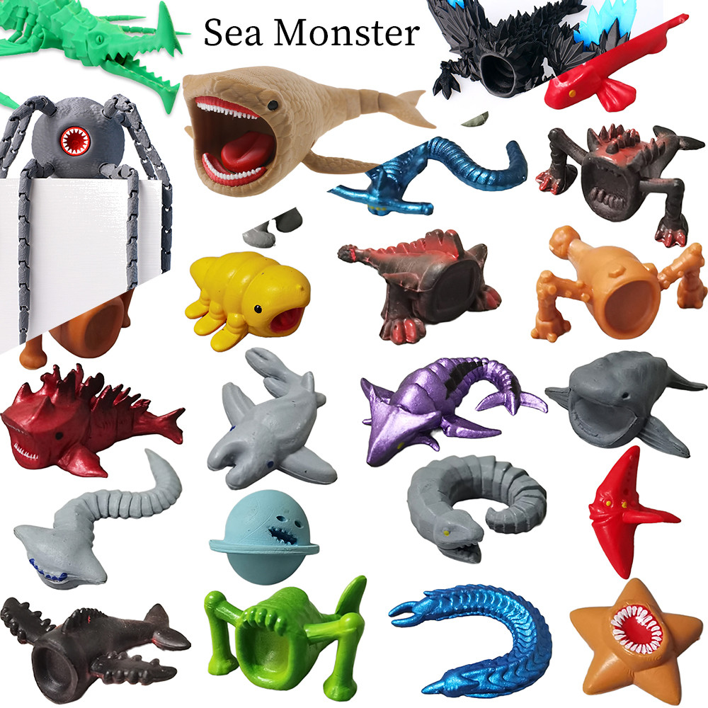 24 ชิ้น Sea Monster Mini Action Figure ชุด Leviathan The Bloop ของเล่นคอลเลกชัน