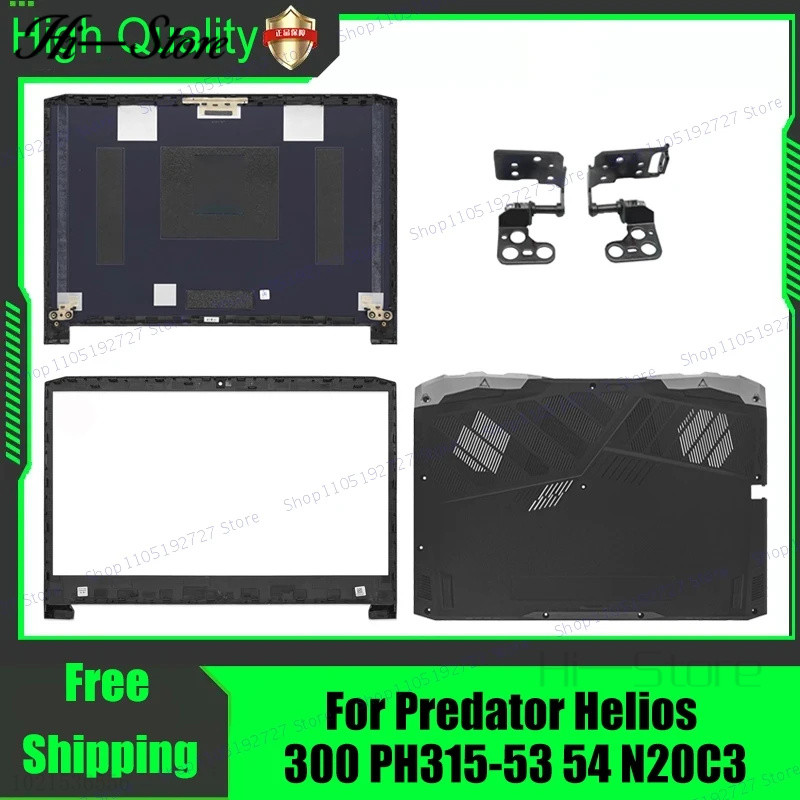 สําหรับ Acer Predator Helios 300 PH315-53 54 N20C3 แล็ปท็อปด้านหลังฝาปิดด้านหลังฝาครอบด้านหน้า Bezel Upper ด้านล่างกรณี Hi­Store