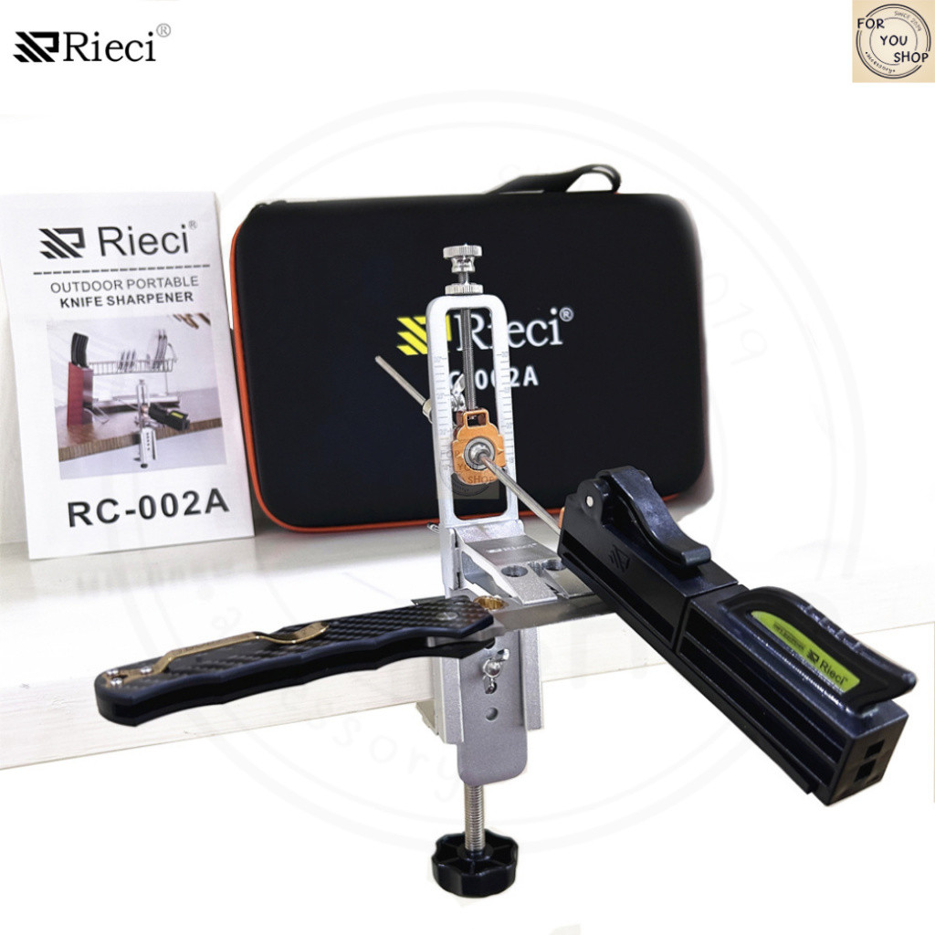 เครื่องลับมีด RIECI RC-002A รุ่นอัปเกรด ปรับองศาได้ 360° รองรับหินลับหลายประเภท พร้อมชุดหิน 4 เบอร์