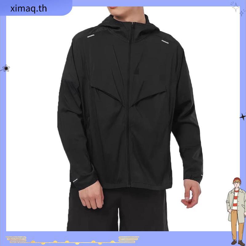ARI ESSENTIAL WINDBREAKER JACKET - BLACK/SIER/WHITE อาริ เสื้อแขนยาวผ้าร่มกันUVกันลมแท้จากช็อปAri