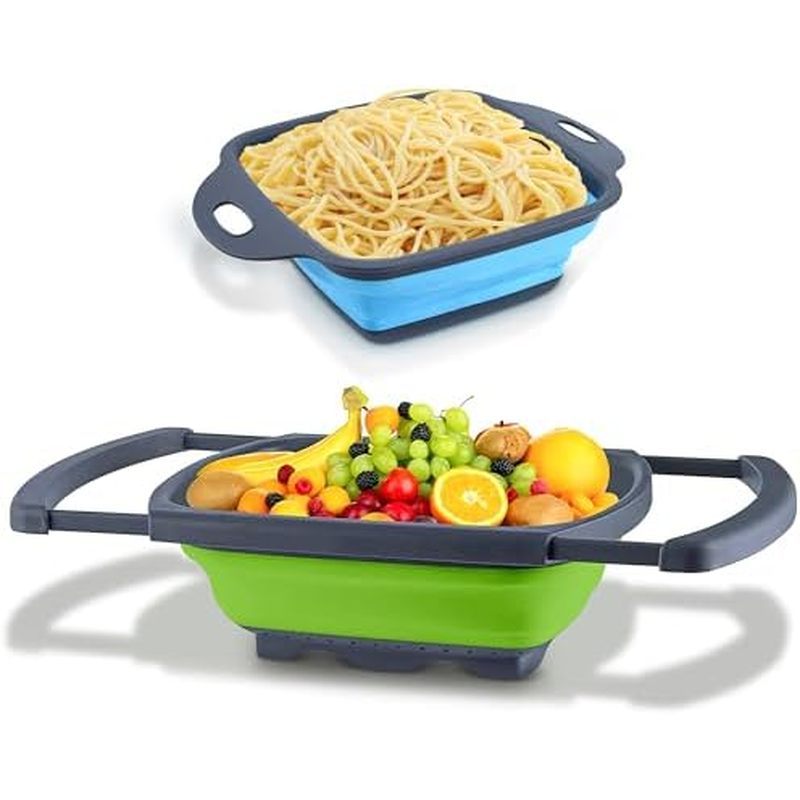 Silicone Collapsible Colander Sink Colander Collapsible Camping Versatile Collapsible Strainer Sink 