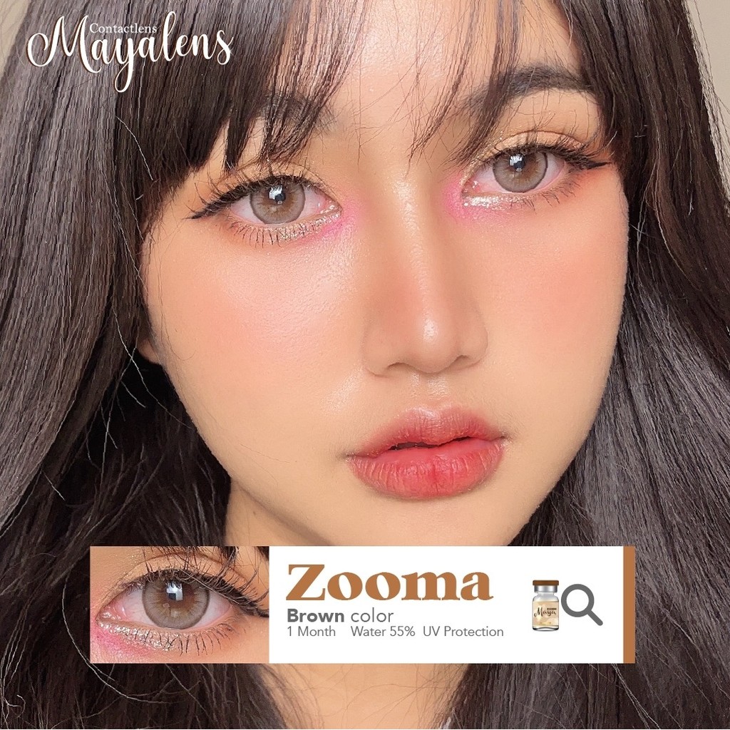 💋 Zooma สายตา0.00 ถึง -5.00 Maya Premium lens  ซิลิโคน ไฮโดรเจล คอนแทคเลนส์