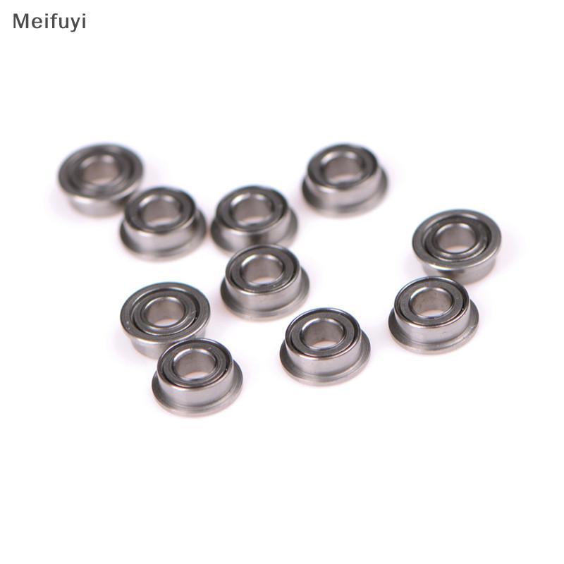 [Meifuyi] 10PCS MF63zz Mini Metal Double Shielded Flange Ball Bearings (3mmX6mmX2.5mm)