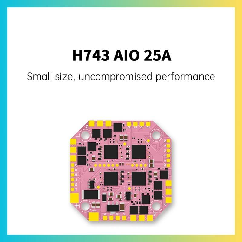 H743 Flight Controller AIO 25A 2-4S 25.5x 25.5 พร้อม ICM42688 สําหรับ 2-3 นิ้ว FPV Freestyle Droneru
