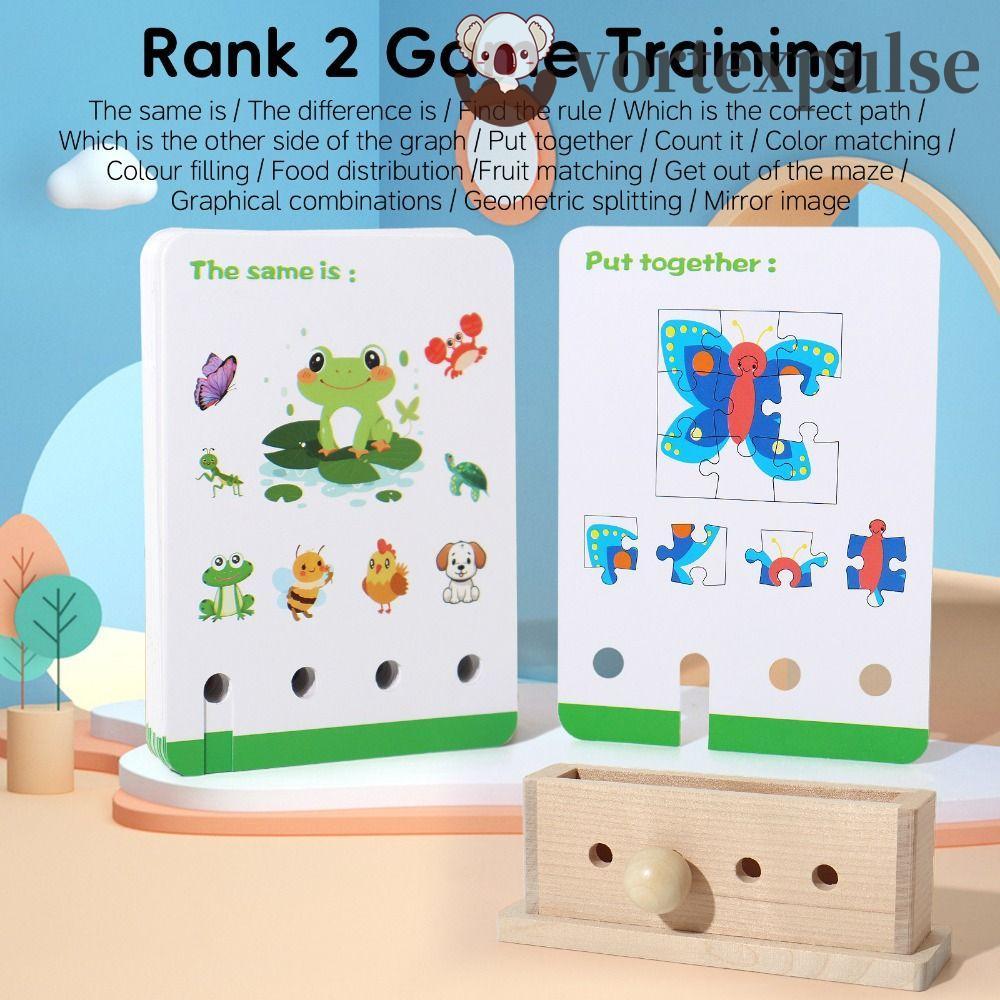 VORTEXPULLSE Logic Key Thinking Training, Montessori Early Education English Logic Key Puzzle Game, 
