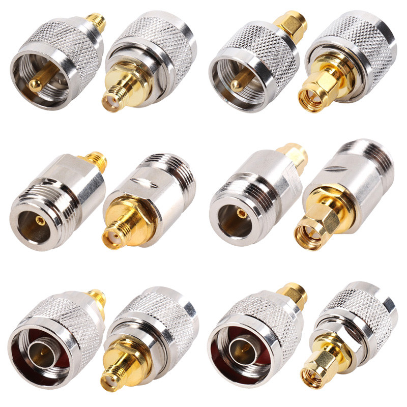 Copper Brass RF Coaxial Connector SMA to TNC UHF N Male Female PL259 SO239 Converter Antenna Adapter
