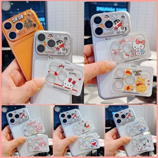 Glitter Cat Pooh Crayon โทรศัพท์กล้องเลนส์ปกป้องสําหรับiPhon…