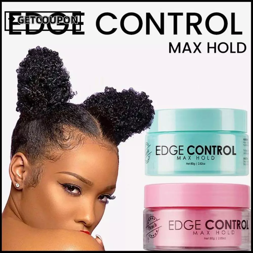 GETCOUPON เจลจัดแต่งทรงผม Strong Hold Fruity Scent Beard Edge Control Wax มืออาชีพพร้อมน้ํามันหล่อ 2.82Oz เจลควบคุมขอบไม่เหนียวเหนอะหนะสําหรับทุกสภาพเส้นผม