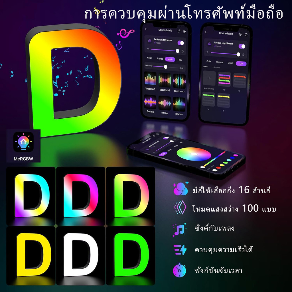 ตัวอักษร LED เรืองแสง ตัวเลข สัญลักษณ์ และรูปหัวใจ ใช้พลังงานจาก USB สำหรับตกแต่ง สูง 15 ซม.