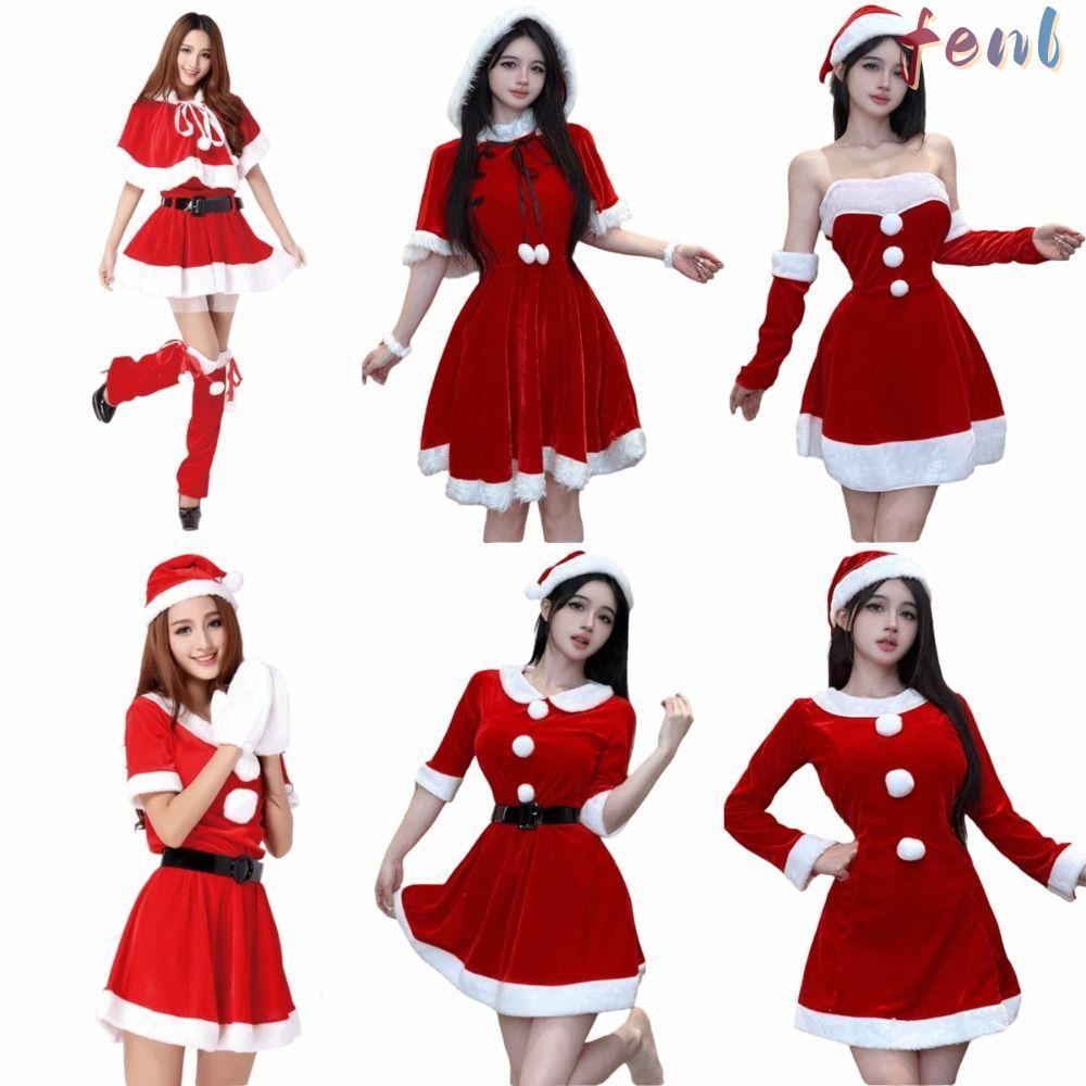 ชุดคอสเพลย์ซานต้าสีทอง พร้อมหมวก สำหรับปาร์ตี้คริสต์มาสนIGHT CLUB และบาร์