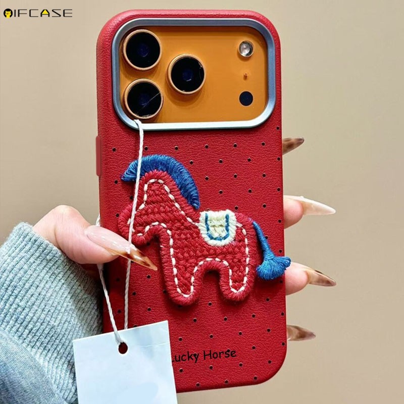 สําหรับ Xiaomi 13T Poco F7 Ultra X7 M7 F3 M4 Pro F6 M6 Pro M5s M3 M2 F6 F5 Pro เคสโทรศัพท์ 3D สเตอริโอ Plush Fluffy เย็บปักถักร้อยม้าปีใหม่ฤดูหนาวน่ารักการ์ตูนปลอกนุ่มกรณี - รูปที่ 3