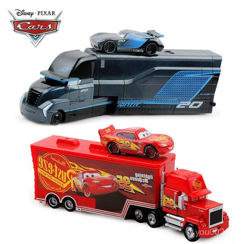 ของเล่น Disney Pixar Cars รถเหล็ก Lightning McQueen, Jackson Storm, Mack, ลุงรถบรรทุก, โมเดลรถ Dieca