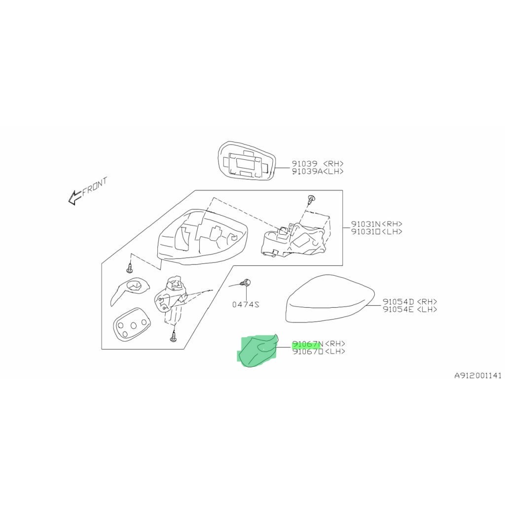 Subaru BRZ ZC6 กระจกมองข้าง Toyota GT86
