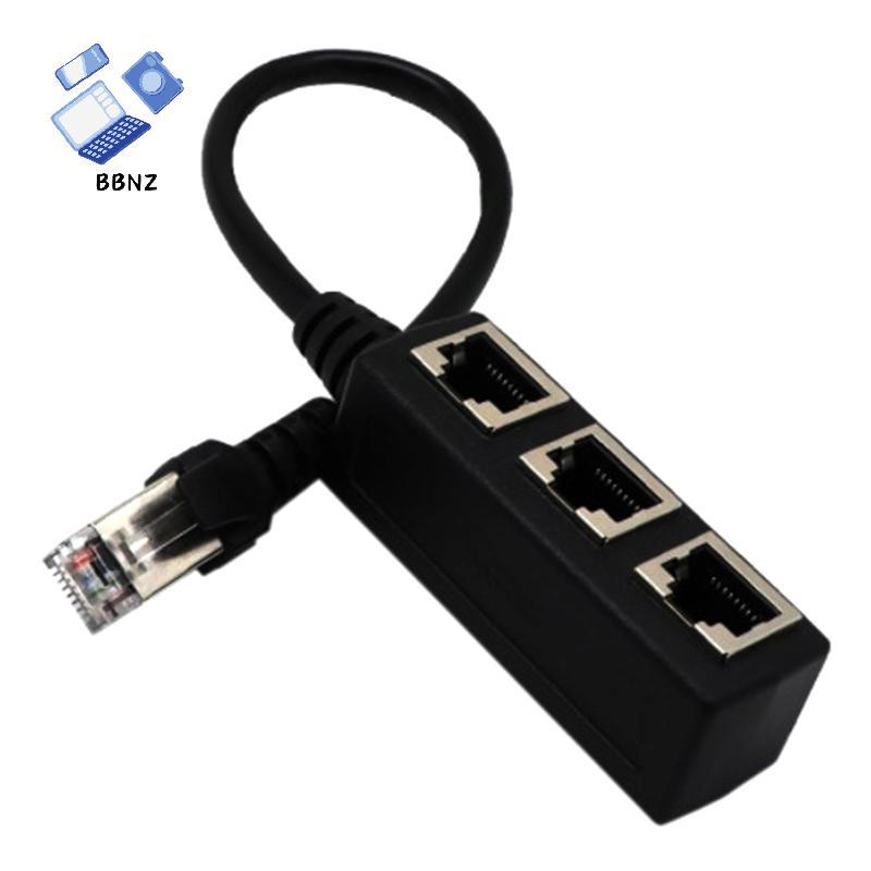 [BBNZ] Ethernet Cable Splitter Network Adapter Ethernet Splitter 1 ถึง 3 สาย RJ45 LAN Ethernet Conne