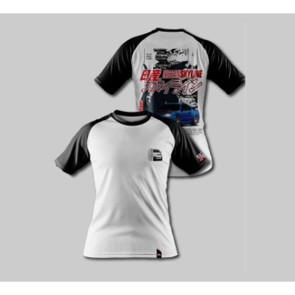 เสื้อยืด Nissan Skyline Sublimation เสื้อไมโครไฟเบอร์