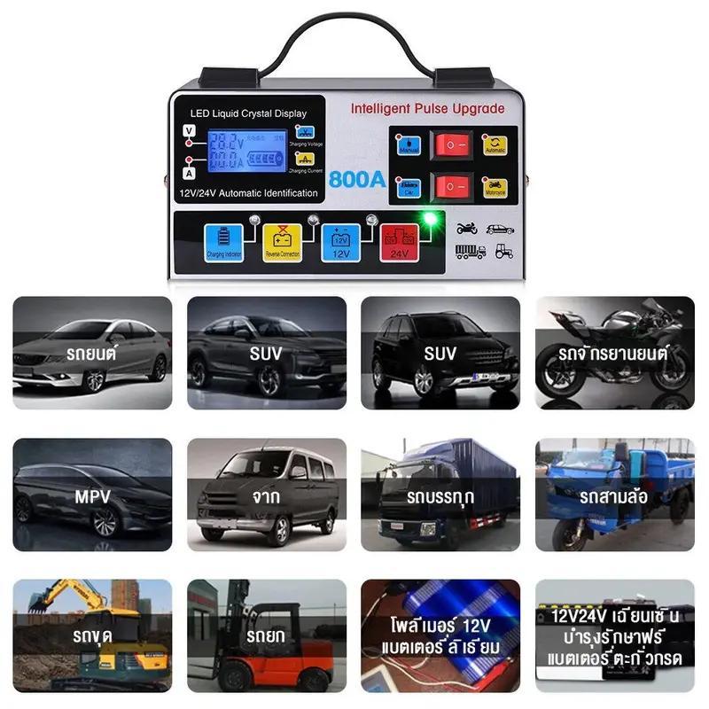 【CarVital Mall】 Fast Charging 12V/24V 1500A เครื่องชาร์จแบตเตอรี่รถยนต์และรถจักรยานยนต์เครื่องชาร์จแ