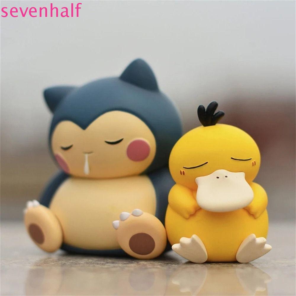 SEVENHALF Psyduck รูป Action Figure PVC ของเล่นรวบรวม Sleep Starry การ์ตูน Psyduck Snorlax ของเล่น