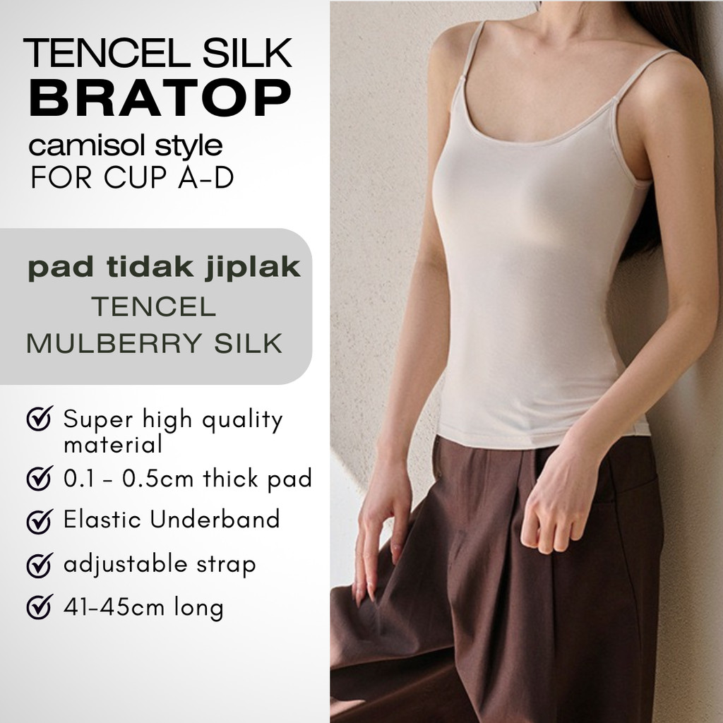 SNUGSANHUG TENCELTM BRATOP Camisol Tanktop Bratop สําหรับทุกวันสําหรับโยคะพิลาทิส