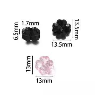 ST.KUNKKA ลูกปัดอะคริลิค10-20Pcs ต่อถุงจี้ลูกปัดแก้ว รูปใบโคลเวอร์สี่แฉก