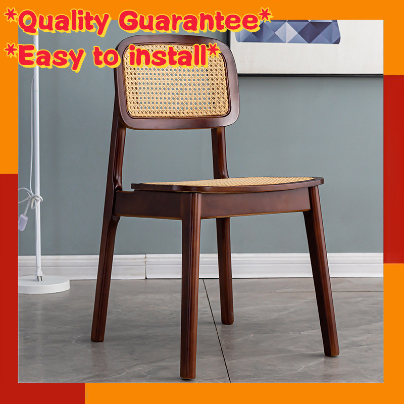 Japanese designer Chandigarh dining chair, Kaman rattan retro chair, restaurant/milk tea shop lounge