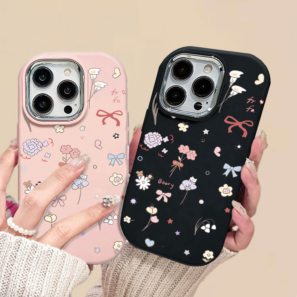 ลวดลายดอกไม้ เคสโทรศัพท์ For Samsung A07 A17 A16  A06 A05S A05 A14 A15 A34 A35 A55 A36 A54 A56 TPU กันกระแทก เคสมือถือ - รูปที่ 4