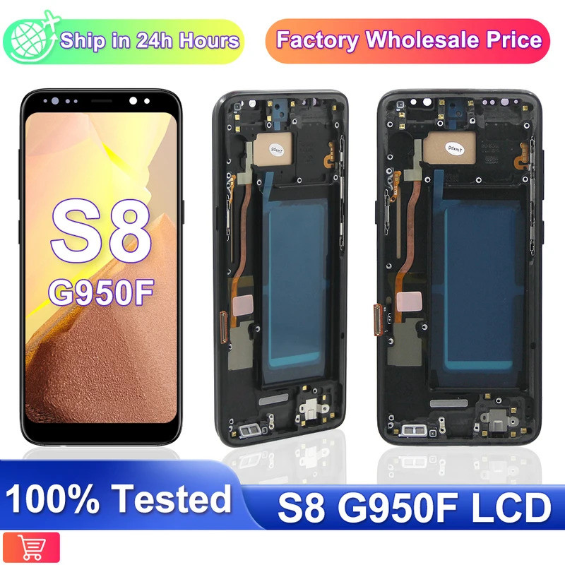 ทดสอบ 100% ใหม่ TFT S8 LCD สําหรับ Samsung S8 จอแสดงผล G950 G950F SM-G950FD สําหรับ Samsung S8 จอแสด