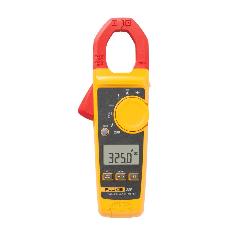 Fluke 325 True-RMS แคลมป์มิเตอร์พร้อมการวัดความถี่ อุณหภูมิ และความจุ