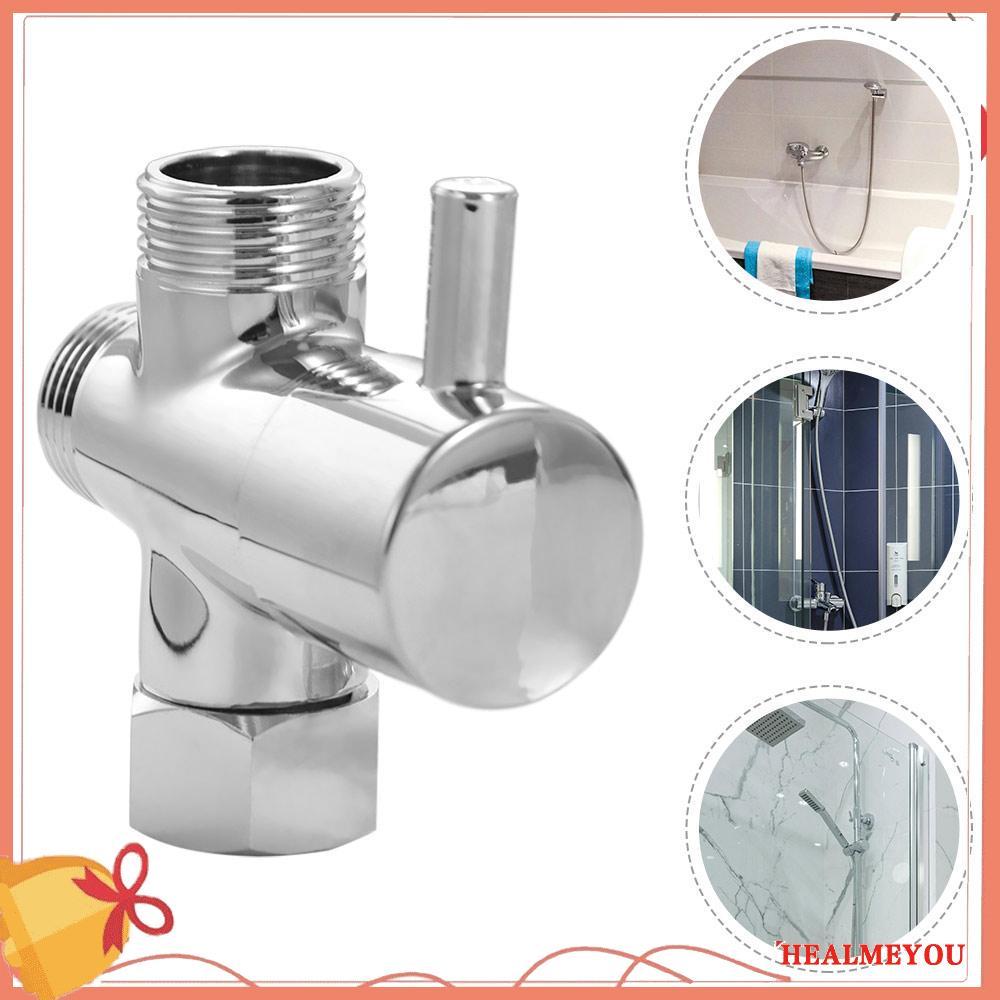 AQUA 3 Way Shower Head Diverter Valve, T-adapter G1/2 3 Way Switch Faucet Valve, Valve Tool ทองเหลือ
