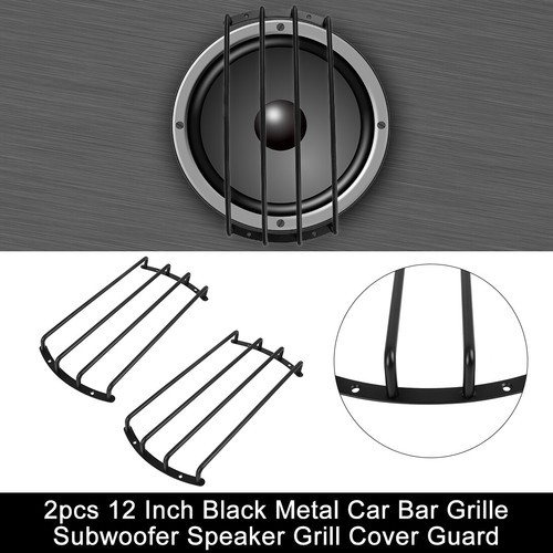 2pcs 12 Inch Metal Car Bar Grille Subwoofer Speaker Grill Cover Protector Guard