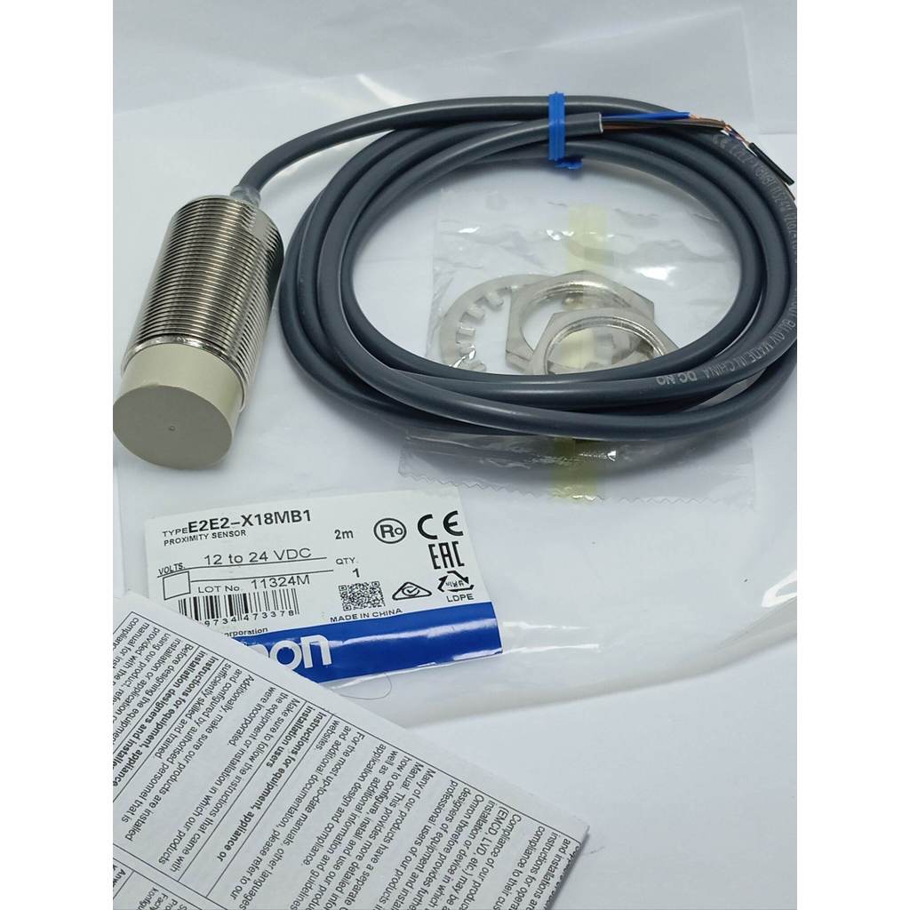 แบรนด์แท้ E2E2-X18MB1 พร็อกซิมิตี้เซนเซอร์แบบอุปนัย (Inductive Proximity Sensor) ปกติเปิด (Normally 