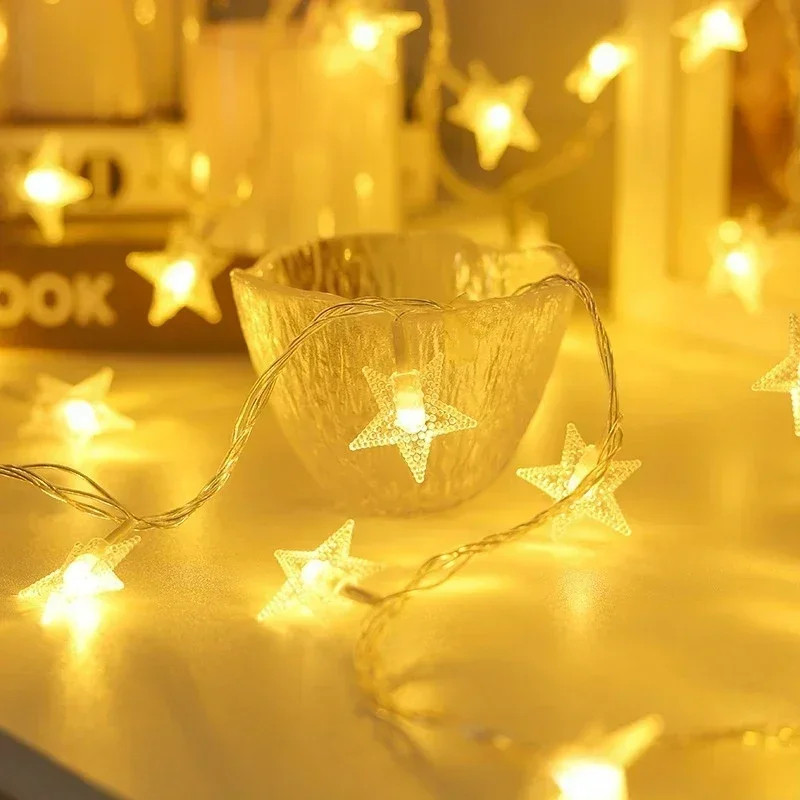 นำดาวสตริงแสงกลางแจ้งแสงอาทิตย์ม่านเต็นท์ตั้งแคมป์บรรยากาศแสงสีสันลานแผงลอยเทศกาลไฟตกแต่ง