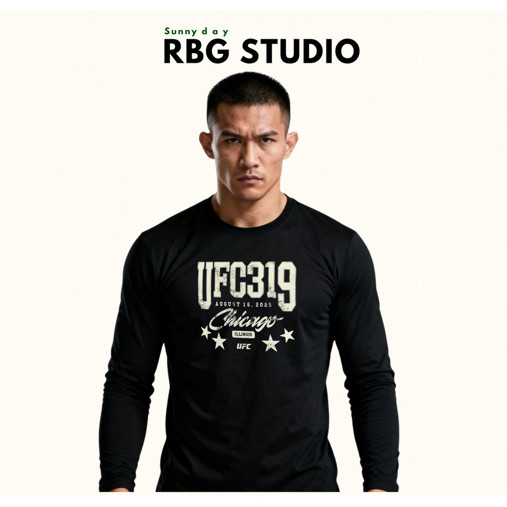 เสื้อกีฬาUFCแขนยาว กีฬาและศิลปะการต่อสู้ เสื้อคุณภาพดีจากเนื้อผ้าคอตตอน