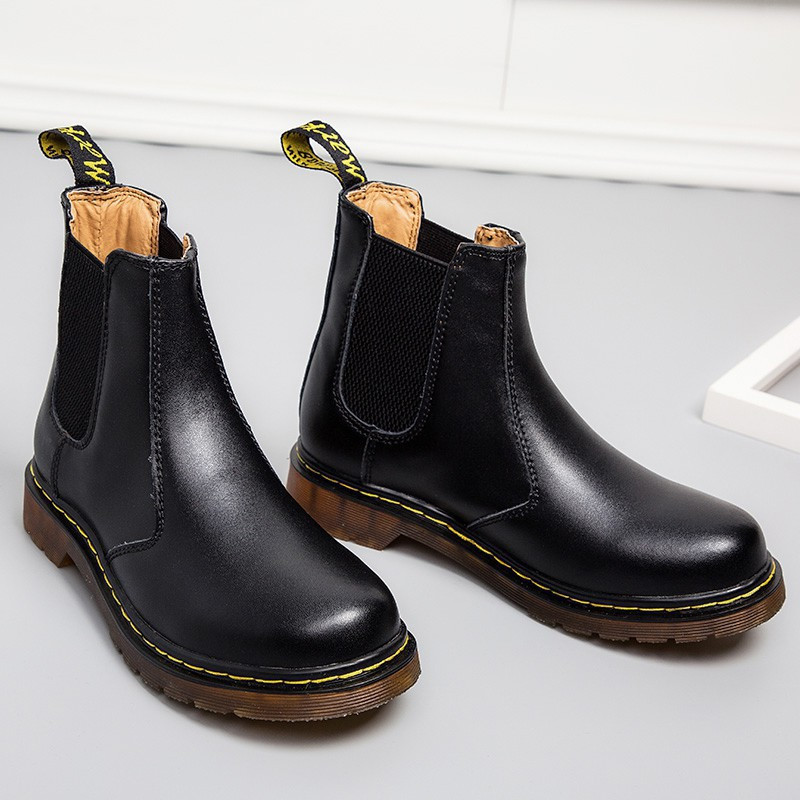 CODคุณภาพสูงDr. Martens Martin Boots Martin Boots 2976 เชลซีรองเท้าผู้ชายและผู้หญิง Dr Shiny 8PRK