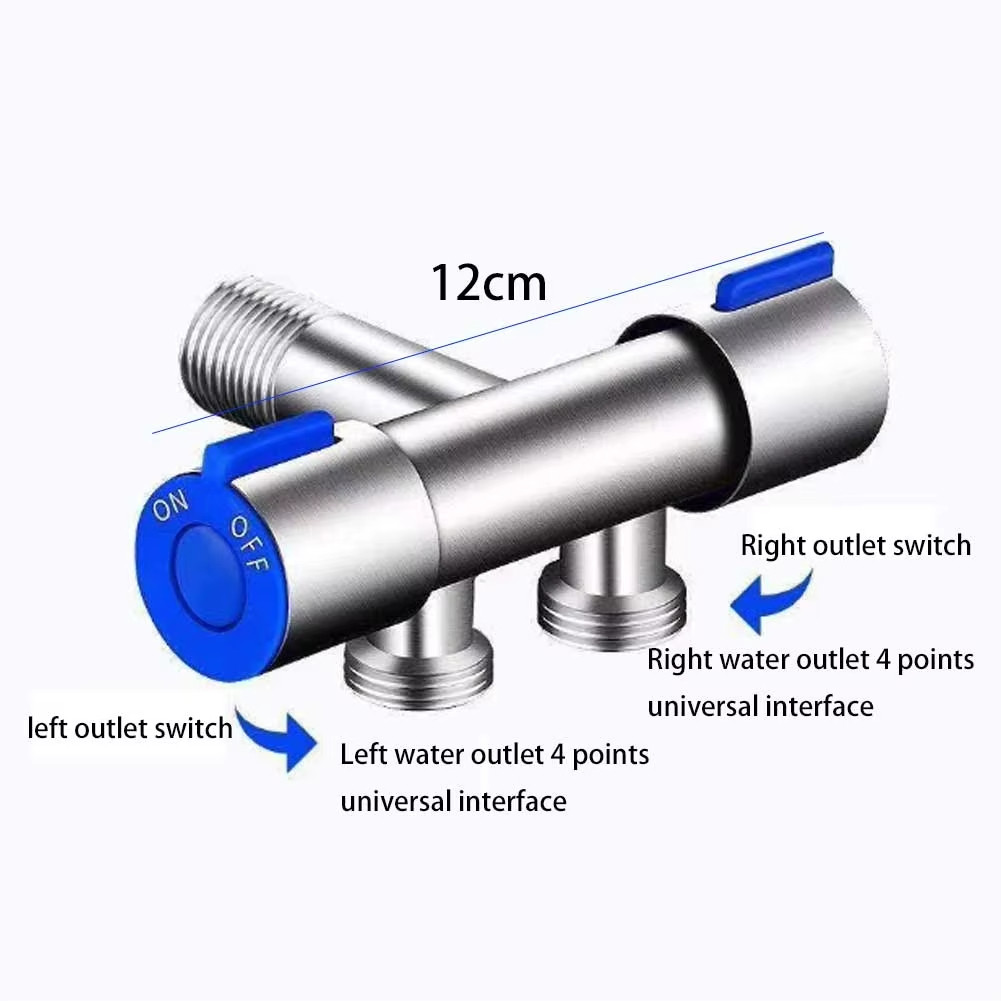 Bathroom Faucet Dual ControlDoubleHandleStainless Steel Cold Water Faucet Bathroom Washing Machine F