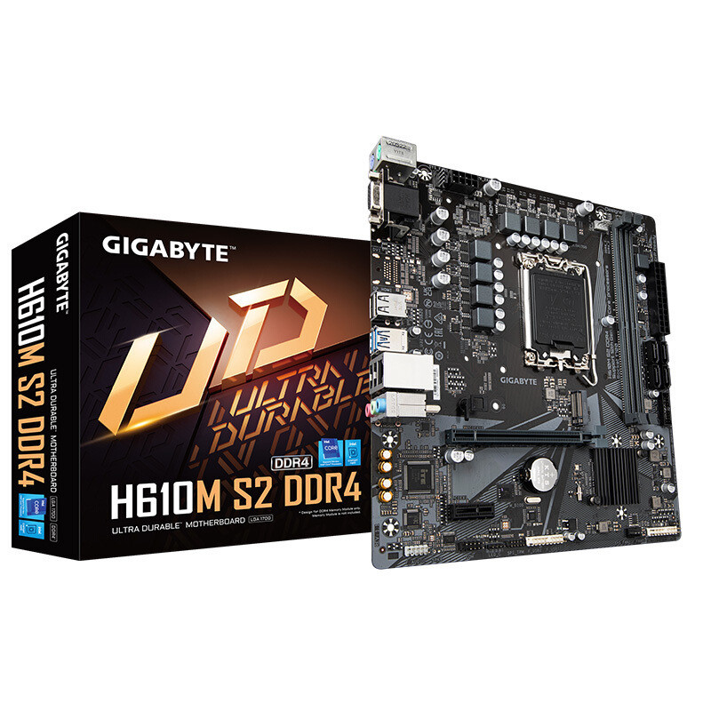 Gigabyte H610M S2 DDR4 เมนบอร์ดคอมพิวเตอร์เดสก์ท็อปเหมาะสําหรับ 12th Generation CPU Corey 12400F/126