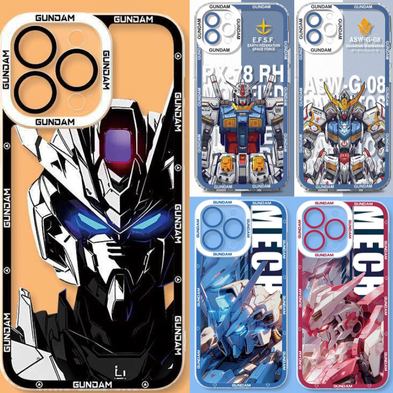 อะนิเมะ GUNDAM เคสโทรศัพท์สําหรับ Samsung Gallaxy S26 Ultra S25 FE S25 S24 S23 S22 Ultra Plus FE S26 Edge 5G ฝาครอบการ์ตูนใส