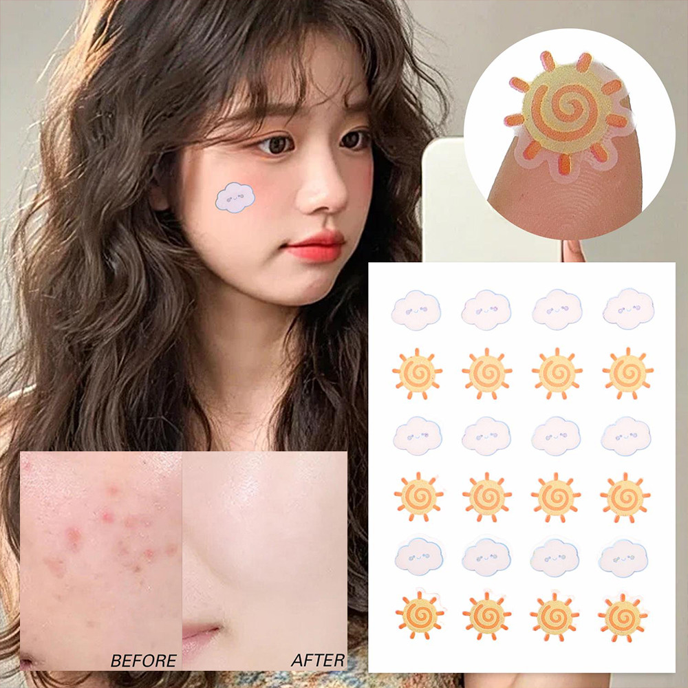 No Irritation Hydrocolloid Pimple Cover Sticker Skin Care - Cartoon Colourful Stars Moons Bowknot Sh