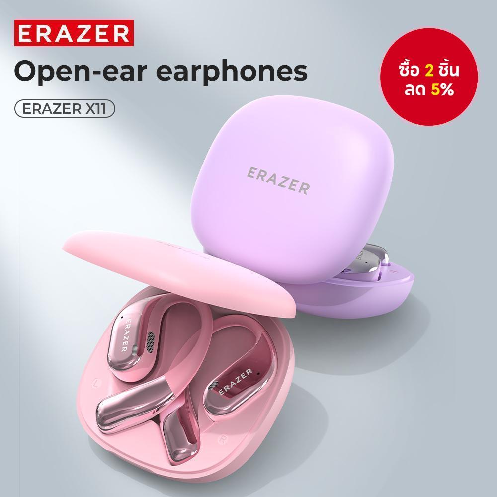 ERAZER X11 หูฟังไร้สายบลูทูธหูฟัง OWS เปิดหูฟัง IPX7 ชุดหูฟังกีฬากันน้ําพร้อมไมโครโฟน