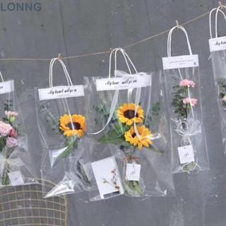 LONNG 10ชิ้นมือถือช่อถุง,บรรจุภัณฑ์ดอกไม้ช่อดอกไม้ถุงช่อกุหล…