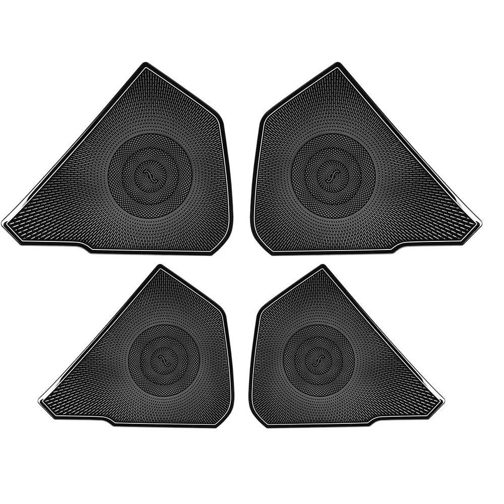 สําหรับ Kia Sportage NQ5 ประตูลําโพงเสียงฮอร์นฝาครอบสติกเกอร์สแตนเลสสีเงินสีดํา