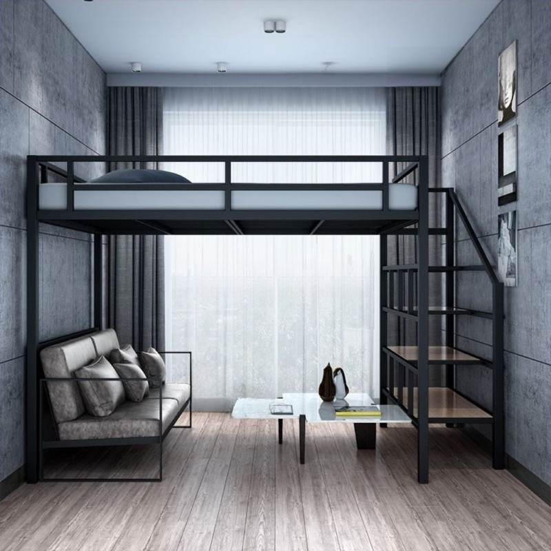 ‍‍ [1.75 to 2.5M Height] Queen Loft Bed Elevated Katil Queen Loteng Besi Space Saving Loft Bed Katil