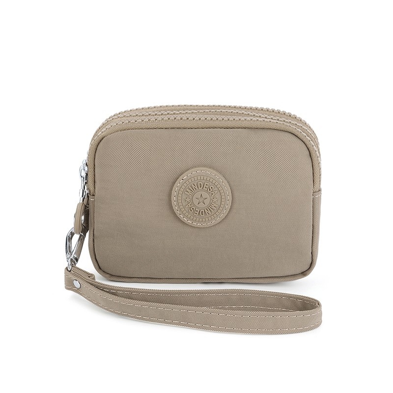 MINDESA-พร้อมส่ง กระเป๋าสตางค์ มินิมอล สีน่ารัก พกพาสะดวก ใส่เหรียญได้ สําหรับผู้หญิง มีซิป3คู่ -8180S