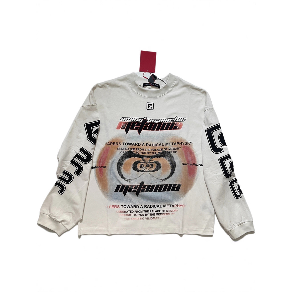 XFS9 RRR123Street Retro Vintage Heavyweight Long Sleeve Washed Vintage Base Shirt T T-shirt Men and 