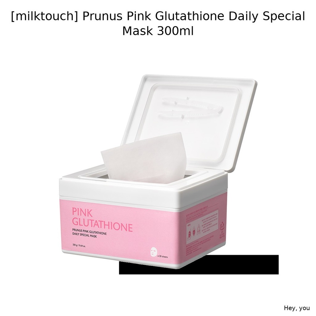 [Milk Touch] Prunus Pink Glutathione Daily Special Mask 300ml (30 แผ่น) / 1-Day-1-Mask Brightening &