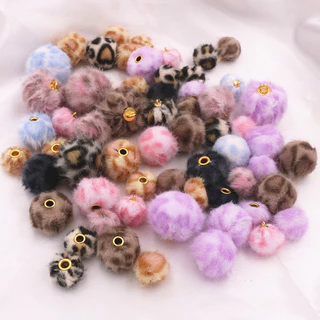 10ชิ้นใหม่เลียนแบบกระต่ายขนหลุมขนาดใหญ่ลูกปัด,ที่มีสีสันตรงหลุมตุ๊กตา ตัวเว้นวรรค ลูกปัด,ห่วงโซ่โทรศัพท์มือถือสร้อยคอลูกปัดหลวม,ทําเองเครื่องประดับเคร
