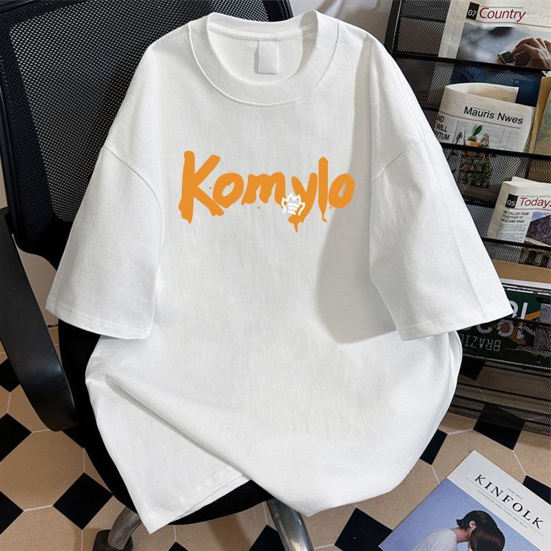 เกาหลีเกาหลี 2026TEACH PEACE ฤดูร้อนรอบคอแขนสั้นเสื้อยืดผู้ชายผู้หญิงสไตล์ ins อเมริกัน All-Match Ca