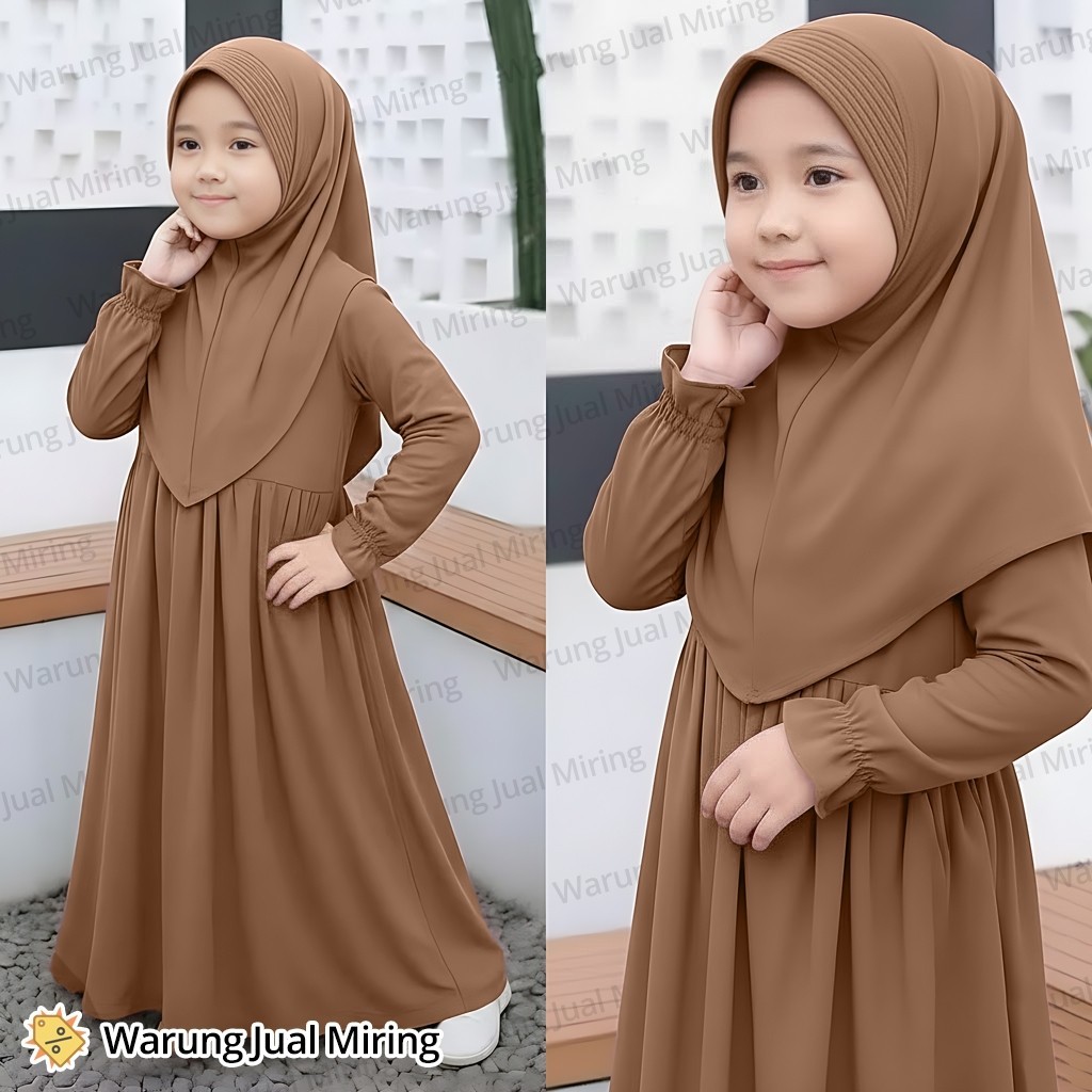 KIARA Girls Gamis ชุดมุสลิม Jersey เสื้อผ้า 1-12 ปีชุดฮิญาบ Veil สัตว์เลี้ยง Ngaji Maniasik Hajj อนุบาลขนาดเล็ก Siari สีขาวสีดําสาวล่าสุด Viral รุ่นวัสดุ 2026 ล่าสุด Hijab ชุดอายุ 2 3 4 5 6 7 8 9 10 11 12