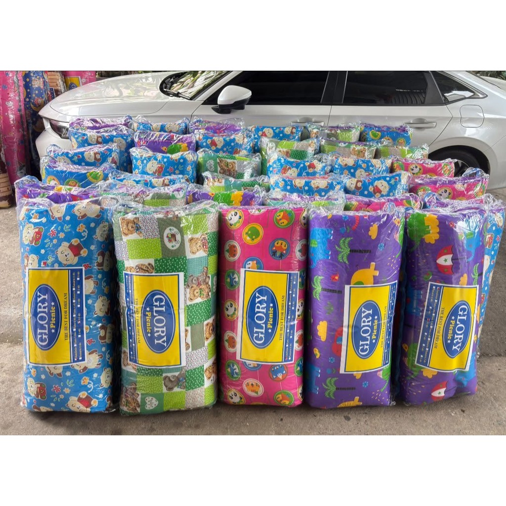 ที่นอน ที่นอนปิกนิค ที่นอนผู้ใหญ่ 3ฟุต ปิกนิคแถมหมอน1ใบ 5ฟุตแถมหมอน2ใบ โรงงานส่งเอง ขออนุญาตคละลาย คละสีนะ แต่ลายสวย