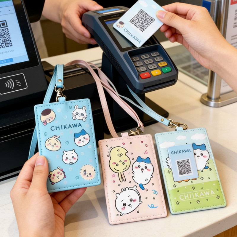 Japan Chikawa Chiikawa Kawa Card Holder น่ารัก Usaqi ประถมแปดนักเรียนบัตรอาหารญี่ปุ่น Sweet Bus Card Holder
