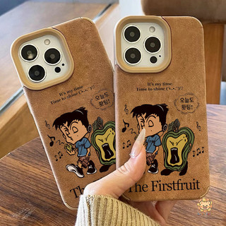 NCT การ์ตูน น่ารัก MARK เคสโทรศัพท์หนังสีน้ําตาลสําหรับ iPhone 17 Pro Max 16 15 Plus 14 13 12 11 Air Pro Max Retro แฟชั่นกันกระแทก